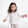 T-shirt col volanté blanc bébé fille