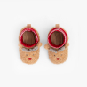 Chaussons chaussettes Noël beige naissance