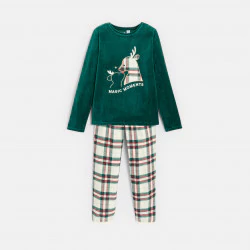Pyjama de Noël vert fille