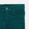 Pantalon slim en velours vert