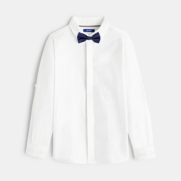 Chemise blanche avec nœud papillon Garçon