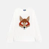T-shirt à sequins magiques motif renard blanc Fille
