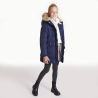 Parka matelassée déperlante bleu marine Fille