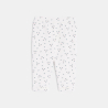 Pantalon molleton fleuri blanc bébé fille