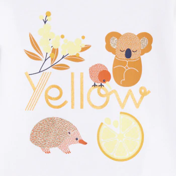 T-shirt jaune bébé fille