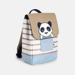 حقيبة ظهر الباندا باللون الأزرق للأولاد الصغار