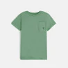 T-shirt uni manches courtes vert garçon