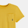 T-shirt uni manches courtes jaune garçon