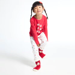 Pyjama de Noël rouge Fille