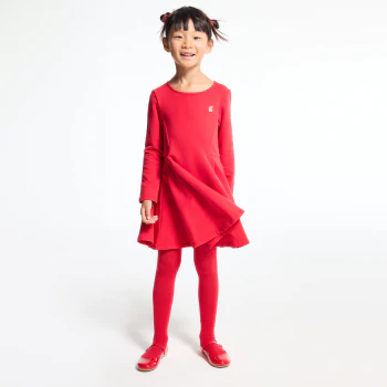 فستان جيرسي ميلانو أحمر عادي للفتيات