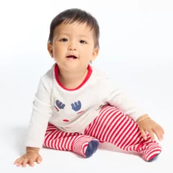 Pyjama polaire renne rouge bébé garçon