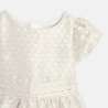 Robe de fête irisée fantaisie beige bébé fille