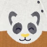 Pull maille tricot frimousse panda blanc bébé garçon