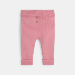Pantalon en maille côtelée...