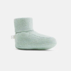 حذاء خفيف محبوك من التريكو باللون الأخضر لحديثي الولادة