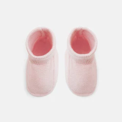 Chausson maille tricot rose...