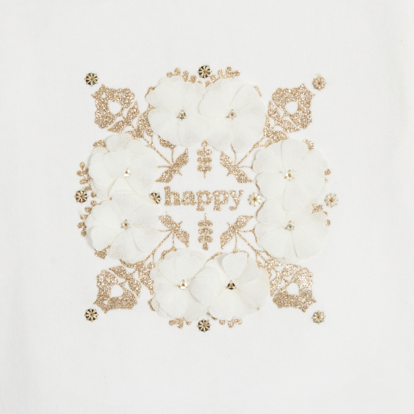T-shirt illustration brillante blanc bébé fille