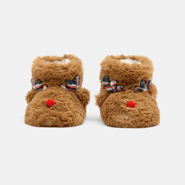 Chaussons fausse fourrure rennes