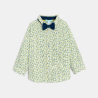 Chemise modulable fleurie jaune bébé garçon