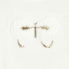 T-shirt manches longues motif papillon blanc Fille