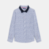 Chemise imprimée bleu Garçon
