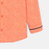 قميص بطبّعة، وربطة عنق بابيون، باللون البرتقالي الداكن للأولاد
