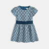 Robe de fête irisée fantaisie bleu bébé fille