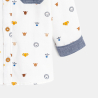 Chemise modulable animaux blanc bébé garçon