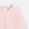 Gilet maille tricot rose clair bébé fille