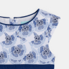 Robe chic fleurie bleu bébé fille
