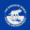 سويت شيرت مزين برسمة ديناصور، باللون الأزرق للأولاد.