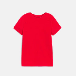 T-shirt basique manches courtes rouge garçon