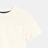 T-shirt moucheté manches courtes blanc Garçon