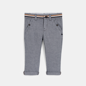 Pantalon coton fantaisie bleu bébé garçon