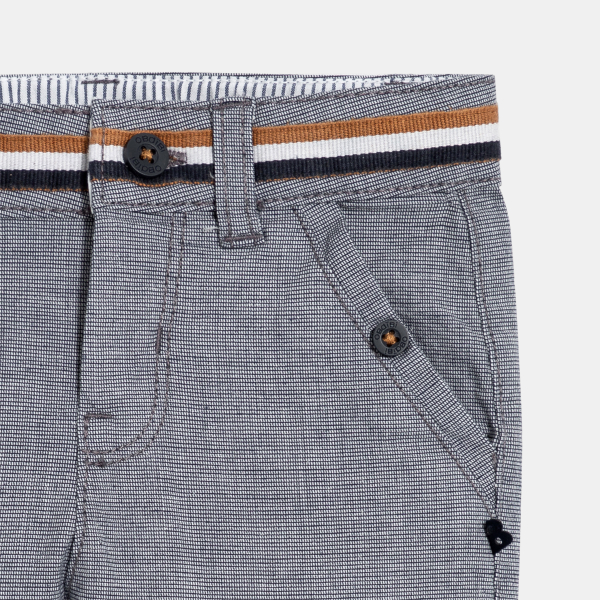 Pantalon coton fantaisie bleu bébé garçon