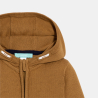 Gilet maille tricot à capuche marron bébé garçon