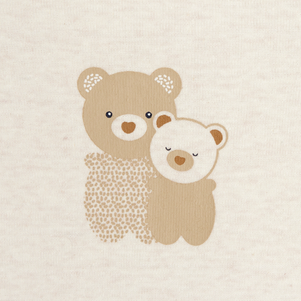 بودي سوت بأكمام قصيرة باللون البيج لحديثي الولادة (مجموعة من 3)