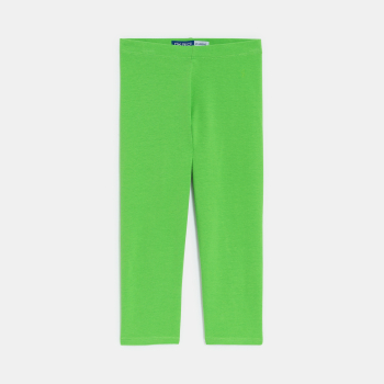 Legging court en jersey vert Fille