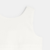 Robe chic bi-matière blanc bébé fille