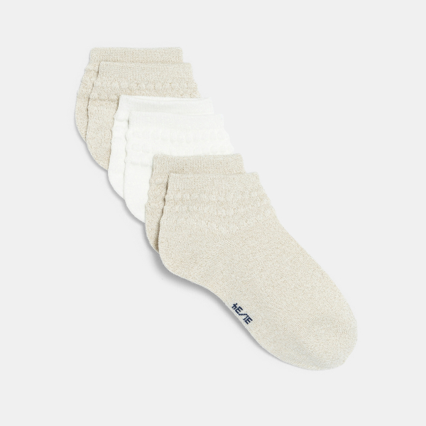 جوارب كاحل أنيقة للفتيات (مجموعة من 3)