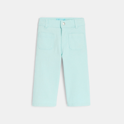 Pantalon large bleu bébé fille