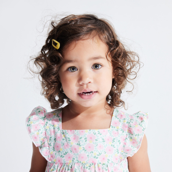 Robe chic fleurie rose bébé fille