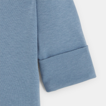 بودي سوت بتصميم ملفوف، أزرق لحديثي الولادة (طقم مكون من قطعتين)