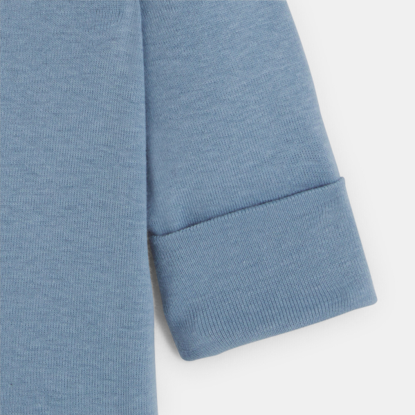 بودي سوت بتصميم ملفوف، أزرق لحديثي الولادة (طقم مكون من قطعتين)