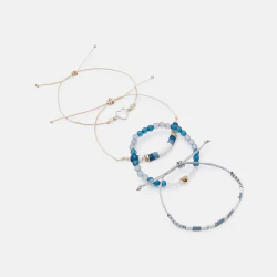 Bracelets fantaisie bleu Fille (lot de 4)