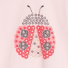 T-shirt coccinelle en relief rose bébé fille