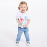 T-shirt sensoriel animaux blanc bébé fille
