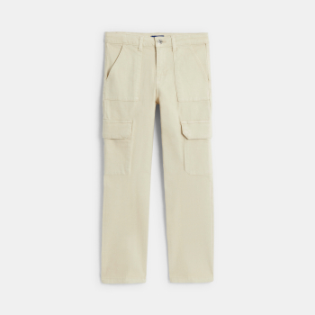 Pantalon cargo beige fille