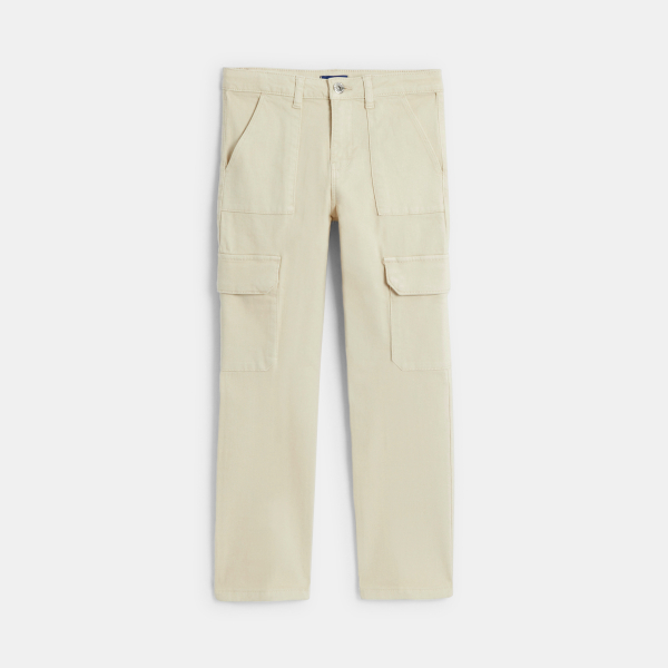 Pantalon cargo beige fille