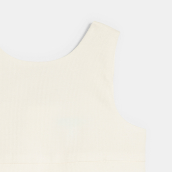 Robe chic bi-matière rose bébé fille